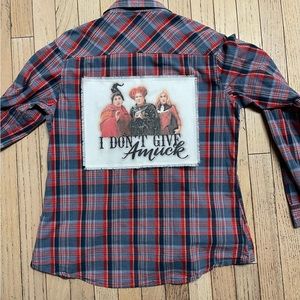 Hocus Pocus Up-Cycled Flannel Shirt